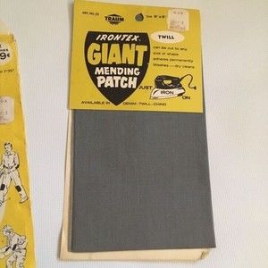 vintage traum irontex giant mending patch Repair Knees, Sleeves, denim twill